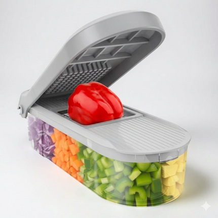 Versatile Kitchen Cutter | Manual Vegetable Chopper Set with 7 Blades | Efficient Food Prep Tool for Quick Meal Preparation 9