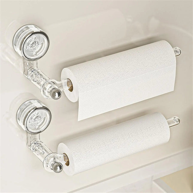 Versatile Kitchen Towel Holder with 180° Rotating Design | Drill-Free Suction Cup for Easy Access 0