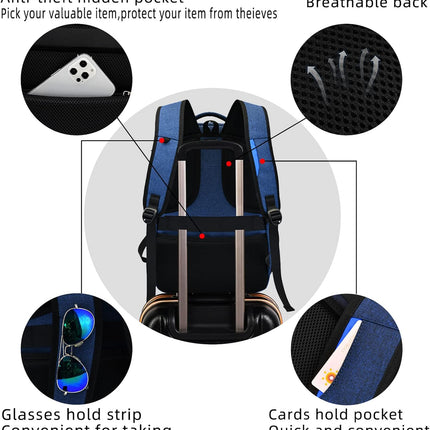 Versatile Laptop Backpack with USB Port & Anti-Theft Design | Organised Storage for Travel and Work 6