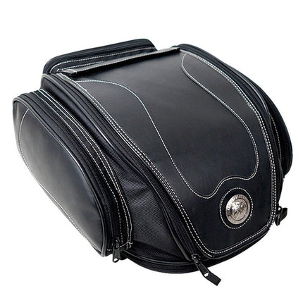 Versatile Motorcycle Tail Bag with Expandable Storage & Water-Resistant Design for All-Weather Rides 0