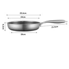 Versatile Non Stick Frying Pan with Honeycomb Surface & Lid | Ideal for Effortless Cooking of Eggs, Steak, and Fish 14