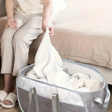 Versatile Pop-Up Laundry Basket with Breathable Mesh Panels for Easy Carrying 2