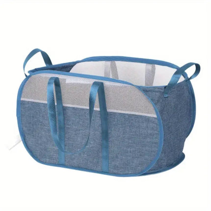 Versatile Pop-Up Laundry Basket with Breathable Mesh Panels for Easy Carrying 4