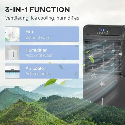 Versatile Portable Swamp Cooler | 3-in-1 Evaporative Cooling Fan with 12-Hour Timer for Comfortable Living 3