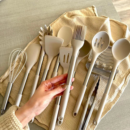 Versatile Silicone Utensil Set with 12 Essential Tools | Heat Resistant & Non-Stick for Safe Cooking 3