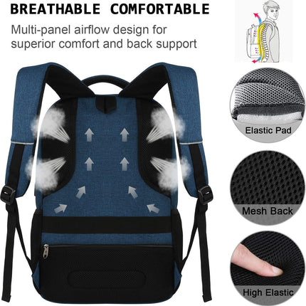 Versatile Slim Laptop Backpack with USB Charging & Anti-Theft Pocket | Water-Resistant Tech Backpack for Secure Travel 3