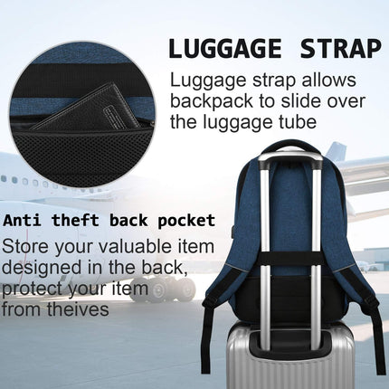 Versatile Slim Laptop Backpack with USB Charging & Anti-Theft Pocket | Water-Resistant Tech Backpack for Secure Travel 4