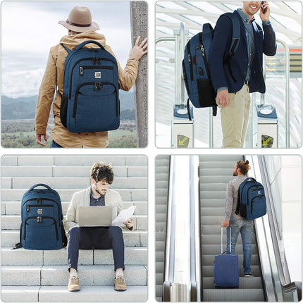 Versatile Slim Laptop Backpack with USB Charging & Anti-Theft Pocket | Water-Resistant Tech Backpack for Secure Travel 5
