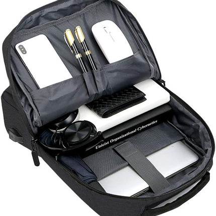 Versatile Slim Laptop Backpack with USB Port & Water-Resistant Fabric for Daily Commuting 3