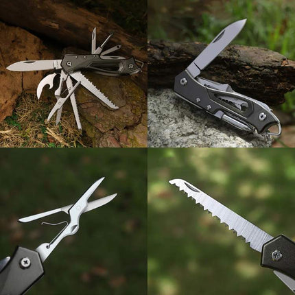 Versatile Swiss Knife | Compact Stainless Steel Tool with Multiple Functions | Essential Outdoor Companion for Adventures 1