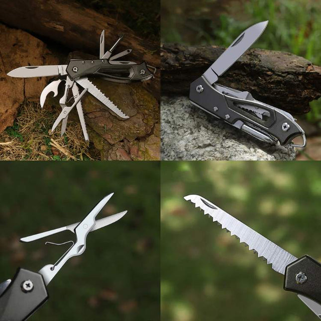 Versatile Swiss Knife | Compact Stainless Steel Tool with Multiple Functions | Essential Outdoor Companion for Adventures 1