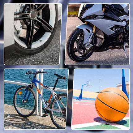 Versatile Tire Air Pump with LCD Display & LED Light | Portable Inflator for Cars, Bikes, and Balls 2