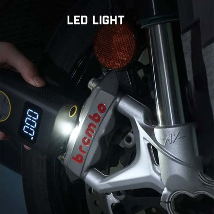 Versatile Tire Air Pump with LCD Display & LED Light | Portable Inflator for Cars, Bikes, and Balls 6