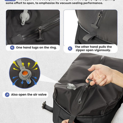 Versatile Travel Backpack | 15.6in Laptop Compartment with Vacuum Compression | Organized Design for Hassle-Free Travel 8