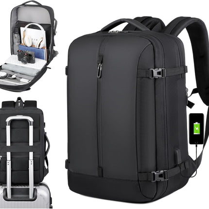Versatile Travel Backpack | 40L Expandable Waterproof Design with USB Port | 17 Laptop Sleeve for Secure Storage 0
