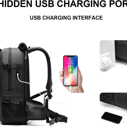 Versatile Travel Backpack | 50L Waterproof Design with USB Charging Port | Perfect Carry-On Backpack for Men 4