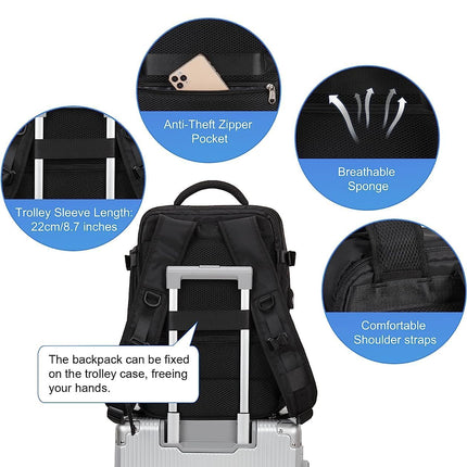 Versatile Waterproof Travel Backpack with Shoe Compartment & USB Port for Organized Travel 5