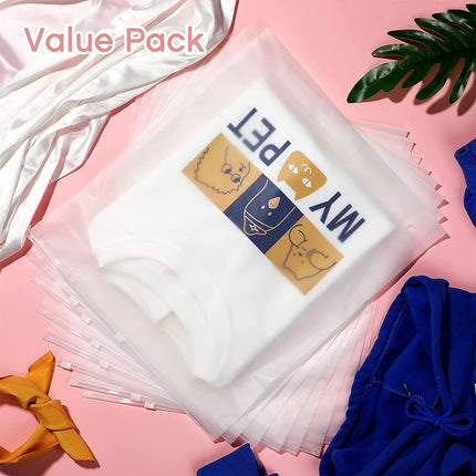 Versatile Zip Storage Bags | 20-Pack Frosted EVA Bags with Ventilation Holes | Ideal for Organizing Clothing and Accessories 1