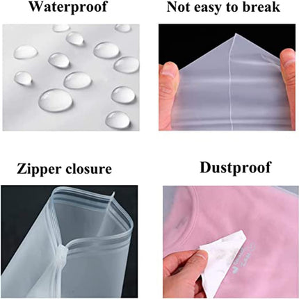 Versatile Zip Storage Bags | 20-Pack Frosted EVA Bags with Ventilation Holes | Ideal for Organizing Clothing and Accessories 8