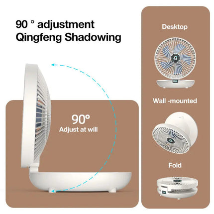 Desk Fan 2 in 1, Wall Mounted Fan with 3 Speeds