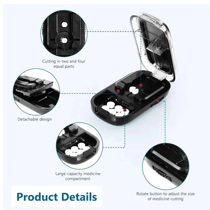 Pill Cutter with Precision Blade, Tablet Cutter for Halves and Quarters – image 5
