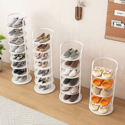 Vertical Shoe Rack | Space-Saving Metal Organizer with Multiple Tiers | Minimalist Design for Entryway Storage 0