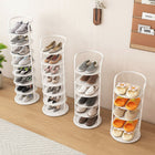 Vertical Shoe Rack | Space-Saving Metal Organizer with Multiple Tiers | Minimalist Design for Entryway Storage 0