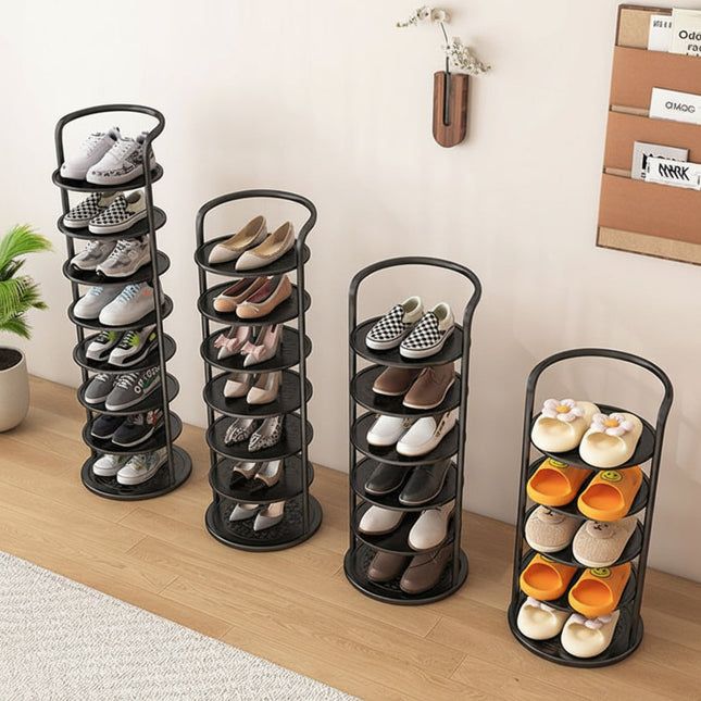 Vertical Shoe Rack | Space-Saving Metal Organizer with Multiple Tiers | Minimalist Design for Entryway Storage 1