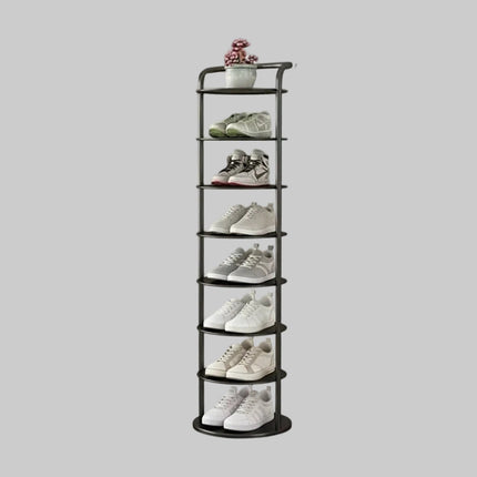 Vertical Shoe Rack | Space-Saving Metal Organizer with Multiple Tiers | Minimalist Design for Entryway Storage 8