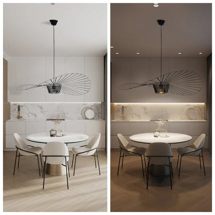 Pendant Lights for Dining Room, Large Modern Pendant Light with Fiberglass Shade – image 46