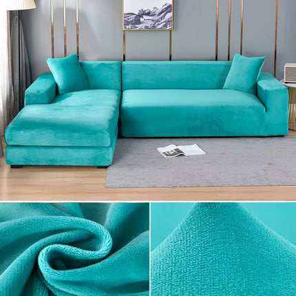 Vexa | Modern Velvet Sectional Sofa Cover with Stretchable Fabric | Elegant Protection for Your Furniture 11