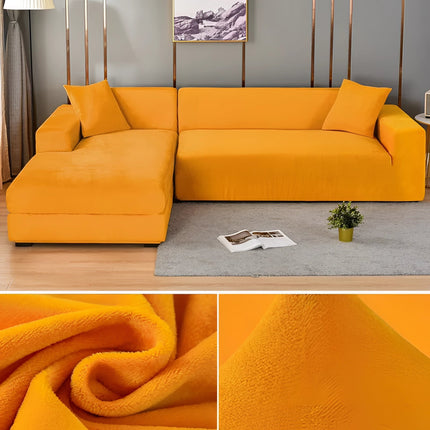 Vexa | Modern Velvet Sectional Sofa Cover with Stretchable Fabric | Elegant Protection for Your Furniture 14
