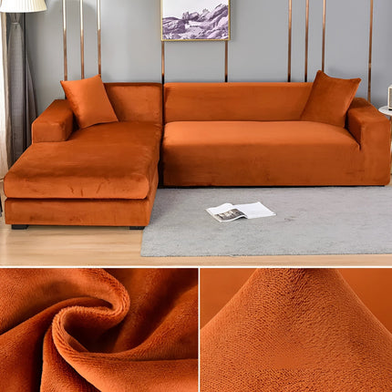 Vexa | Modern Velvet Sectional Sofa Cover with Stretchable Fabric | Elegant Protection for Your Furniture 5