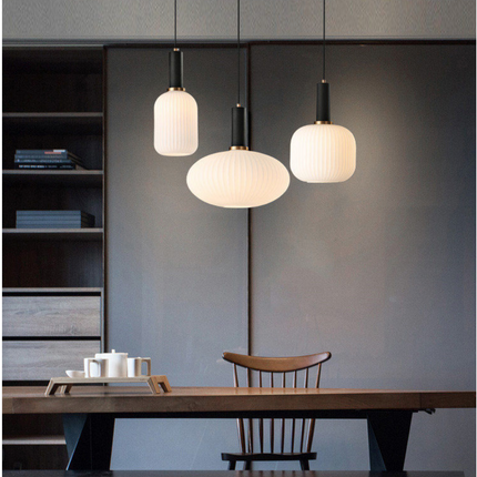 Vibrant Glass Pendant Light | Nordic-Inspired Design with Tinted Shades | Soft Ambient Illumination for Kitchen and Living Spaces 3
