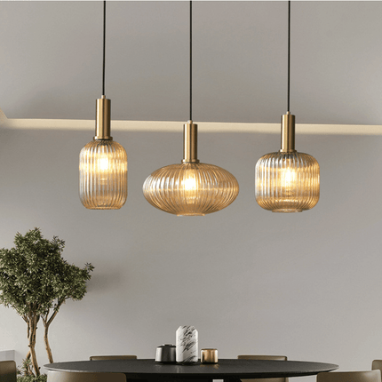 Vibrant Glass Pendant Light | Nordic-Inspired Design with Tinted Shades | Soft Ambient Illumination for Kitchen and Living Spaces 4