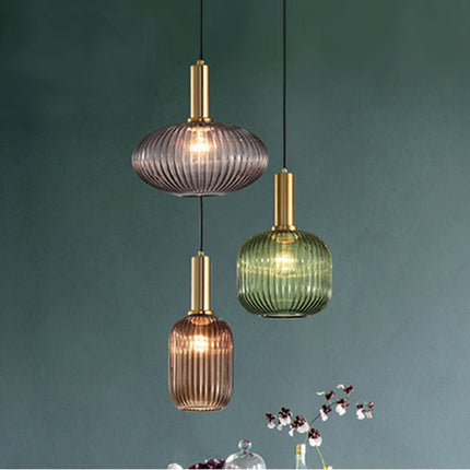 Vibrant Glass Pendant Light | Nordic-Inspired Design with Tinted Shades | Soft Ambient Illumination for Kitchen and Living Spaces 8