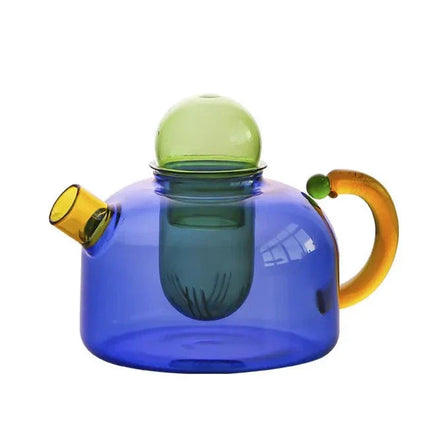 Vibrant Glass Tea Set | Colorful Borosilicate Tea Cups & Teapot | Unique Shapes for Enjoyable Tea Experience 2