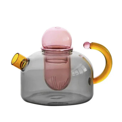 Vibrant Glass Tea Set | Colorful Borosilicate Tea Cups & Teapot | Unique Shapes for Enjoyable Tea Experience 3