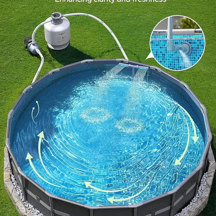 Vibrant Solar Pool Fountain with RGB LED Lights & Remote Control | Dual Arch Design for Stunning Night Displays 1