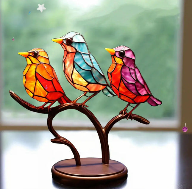 Vibrant Window Decoration | Nature-Inspired Bird Art with Sunlight Reflection | Cheerful Accent for Home Decor 1