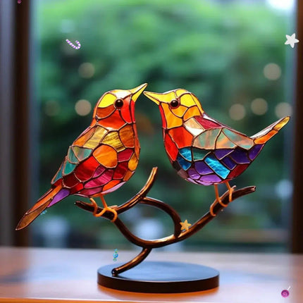 Vibrant Window Decoration | Nature-Inspired Bird Art with Sunlight Reflection | Cheerful Accent for Home Decor 3