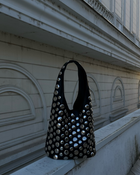 Vienna Collection | Studded Rivet Bag with Soft Slouchy Design | Statement Accessory for Night Out 0