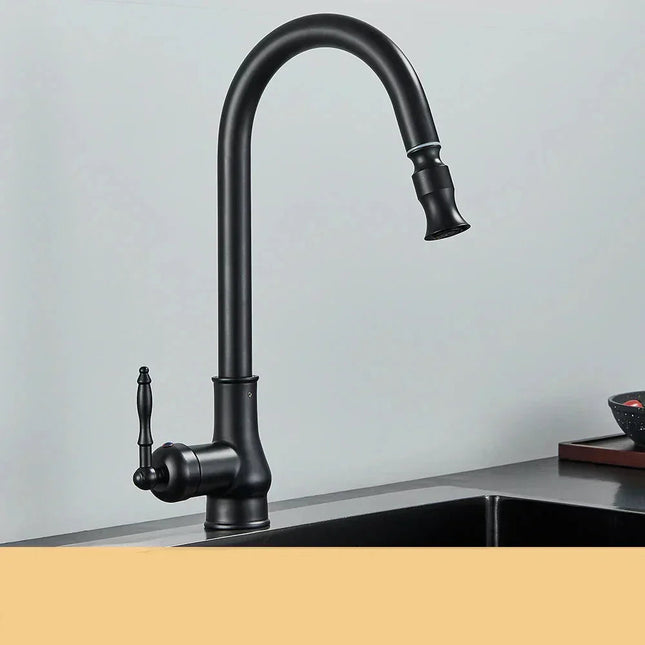VintageTap | Antique Brass Kitchen Faucet with Swivel Spout | Elegant Design for Retro Kitchens 0