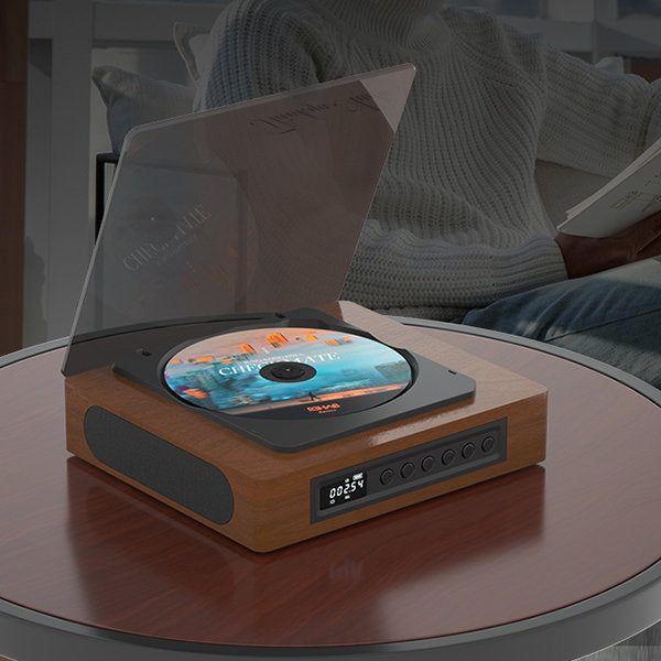 Vintage Charm | Bluetooth CD Player with FM Radio & LCD Display | Stylish Music Player for Nostalgic Listening 1
