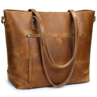 Vintage Collection | Leather Tote Bag with Adjustable Strap | Spacious Design for Everyday Elegance 0