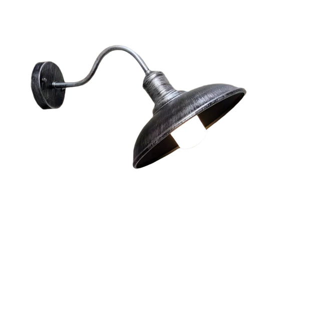 Vintage Industrial | Outdoor Wall Lantern with LED Bulb | Rustic Iron Design for Patios and Walkways 0