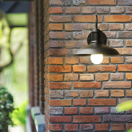 Vintage Industrial | Outdoor Wall Lantern with LED Bulb | Rustic Iron Design for Patios and Walkways 7