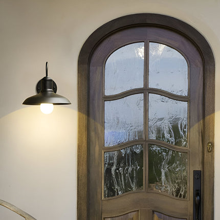 Vintage Industrial | Outdoor Wall Lantern with LED Bulb | Rustic Iron Design for Patios and Walkways 8