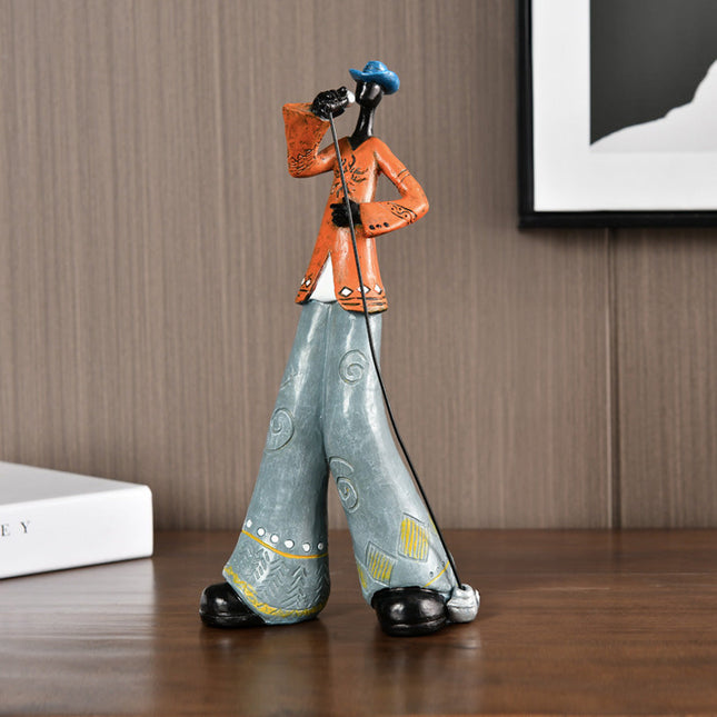 Vintage Jazz Band Figurine | Resin Music Decor Statue with Intricate Detailing | Timeless Home Accent for Music Lovers 0