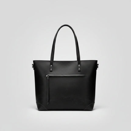 Vintage Leather Tote Bag | Large Zippered Handbag with Adjustable Strap | Stylish Everyday Carry for All Essentials 4
